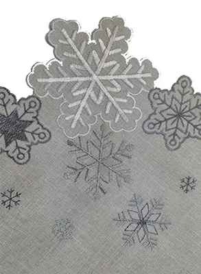 Obrázek produktu pro Vánoční ubrus vločky šedá  40x140cm