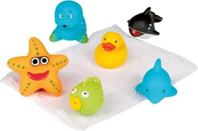 Produktbild von 6 Kleine Badefreunde in wieder verwendbarem Zugbeutel