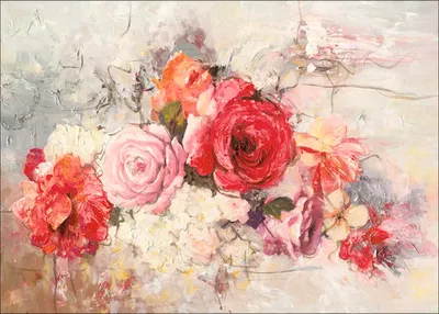 Produktbild von Leinwandbild Original Colored Flowers VIII 70x50 cm