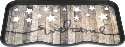 Deco Schuhablage Schuhabtropfschale Schuhtablett Schuhwanne Abtropfmatte Kunststoff  38 x 75 cm STARS
