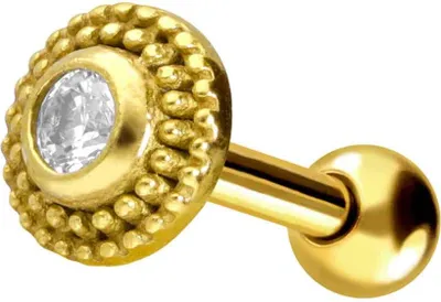 Produktbild von Ohrpiercing Chirurgenstahl Ohrpiercing KRISTALL + KREIS