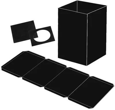 Produktbild von URSUS 18860090, Papierlaterne, Papier, Schwarz, Einfarbig, Rechteckig