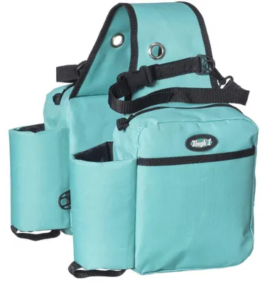 Nylon Satteltasche für Wasserflasche/Ausrüstung, Türkis/Braun