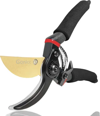 Produktbild von OKWISH Gartenschere, Klinge, Bypass Pflanzenschere 20 cm Secateurs, Ergonomische Garten-Pflanzen-Blumenschere Schwarz