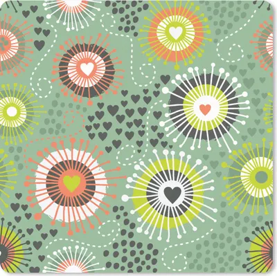 Produktbild von MuchoWow® Mauspad Mousepad Blume - Design - Herzen 30x30 cm - Mousepads - Maus Mat - Pad - Mausunterlage - Gaming