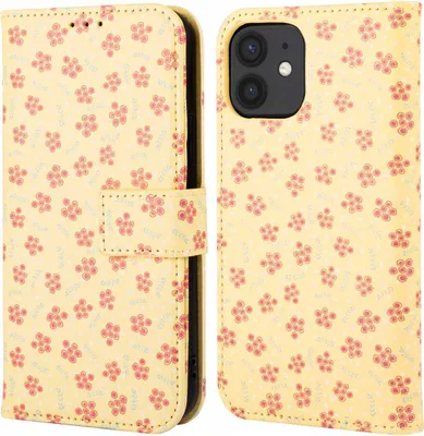 Obrázok produktu pre imoshion Design Knižnica pre Apple iPhone 12 (Pro) - Sunny Yellow Petite Flowers