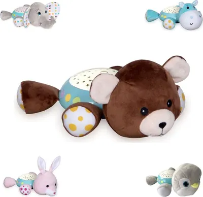 Image de Lorelli Veilleuse Peluche Projecteur de lumière étoilée Berceuse Bruits naturels en marron