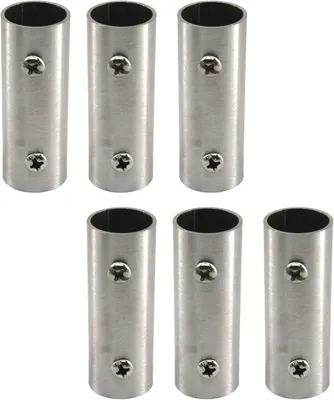 Imagen del producto de Conectores para tuberías de acero inoxidable, de 19 mm de diámetro, paquete de 6 unidades, para barandillas