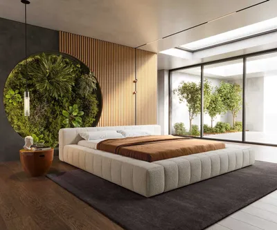 Produktbild von DELIFE Polsterbettgestell Espazio 180x200 cm Bouclé Creme-Weiß mit Stauraum