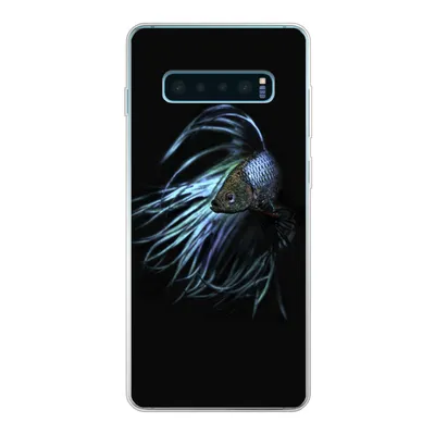 Produktbild von MuchoWow® Handyhülle Schutzhülle Hülle für Samsung Galaxy S10 Lite Fisch - Schwanz - Schwarz Silikon Softcase Handy Hülle - Schutz