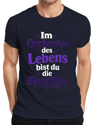 Productafbeelding van Het "Statement Sarkasmus Musiker" heren T-shirt, marineblauw, maat 3XL