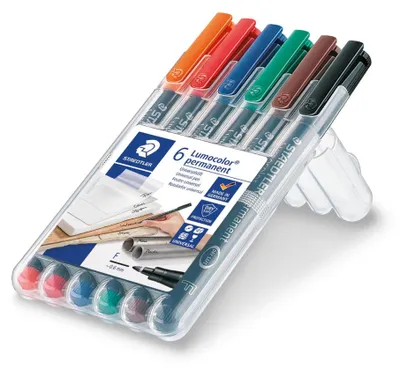 Image de STAEDTLER stylo à bille Lumocolor F perm 6pcs