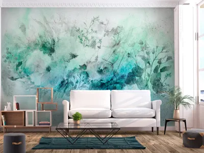 Produktbild von Vlies Fototapete Abstrakt 350x256 cm Tapeten Wandtapete XXL Wiese Natur Blumen Zweig Pflanzenmotiv bunt f-C-0476-a-a