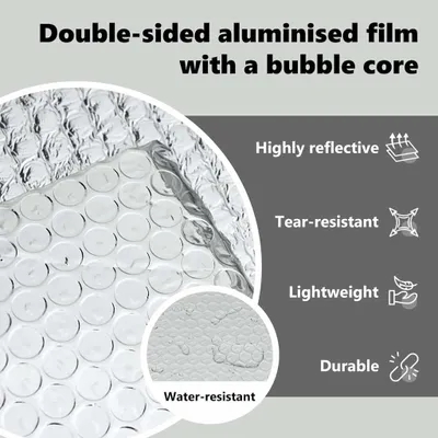Image de vidaXL Film réfléchissant pour radiateur Argent 30 x 0,6 m Polyéthylène