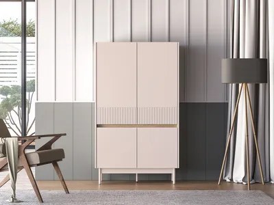 Immagine prodotto di Cassettiera alta THEA - cashmere / rovere