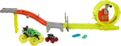 Zdjęcie produktu dla Hot Wheels Monster Trucks HYT07, Monster truck i zestaw torów, 4 lat(a), Plastik, Wielobarwny