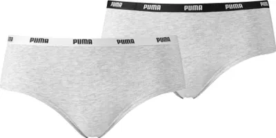 Produktbild von PUMA Iconic Hipsters 2er Pack Women grau/weiß/schwarz - L