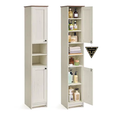 Produktbild von SONGMICS HOME Badezimmerschrank, Toolless-Technologie, superschnelle werkzeuglose Montage, Badschrank schmal, verstellbare Ablagen, Wohnzimmer