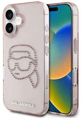 Immagine prodotto di Custodia Karl Lagerfeld Iml Strass Karl Head Do Iphone 16 Różowy