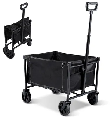 Produktbild von Ikodm Bollerwagen Handwagen Transportwagen Faltbar  Strandwagen Gartenwagen Gerätewagen Offroad Transportkarre Schubkarre
