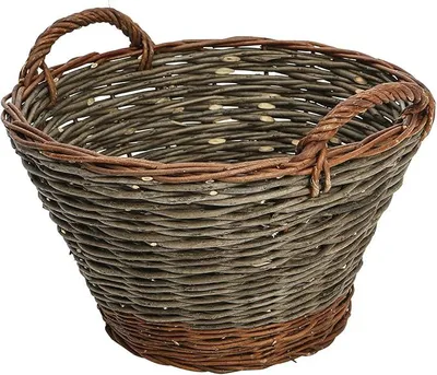 Produktbild von Robinienkorb, Erntekorb aus Robinie und Weide, rund mit Henkel, ca. ? 55 cm x 40/45 cm hoch