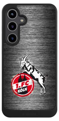 Produktbild von NIVOCASE Hülle für Samsung Galaxy S24+  Handyhülle NIVOcore Case Schwarz 1. FC Köln Metallic Look Offizielles Lizenzprodukt