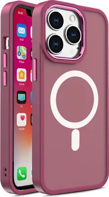 Produktbild von Matte MagSafe Color Hülle kompatibel mit iPhone 15 Pro Rot