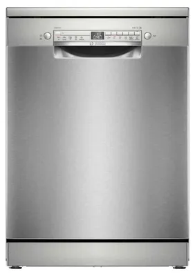 Obrázek produktu pro Bosch Serie 2 SMS2HTI06E, Stojací, Plná velikost (60 cm), Šedá, Metalická, Nerezová ocel, Knoflíky, 1,75 m