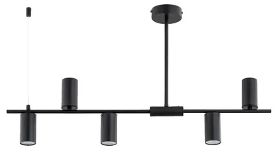 Immagine prodotto di Lampada a sospensione URANOS nera 5xGU10x15W in metallo, dimensioni: 43x85x10 cm, IP20, Alfa