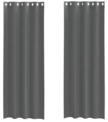 Obrázok produktu pre vidaXL Voálové záclony s očkami 2 ks. Tmavosivé 140x260 cm