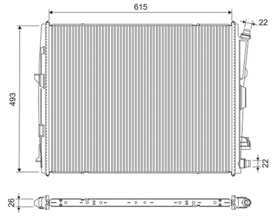 Produktbild von VALEO 701308 Kühler Wasserkühler Motorkühler für BMW 3 Touring (G21) 3 Limousine (G20) 4 Coupe (G22, G82) 2 Coupe (G42) 4 Gran Coupe (G26) i4 (G26)