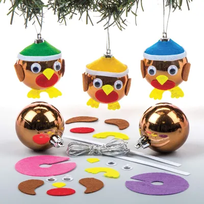 Kreative Kerstballen-Set, 6 Stück, 5 cm, zum Basteln