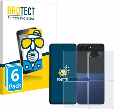 Produktbild von 6x BROTECT Schutzfolie für Samsung Galaxy Z Flip 7 (Display+Rückseite) Displayschutz Displayschutzfolie Folie Matt Entspiegelungsfolie