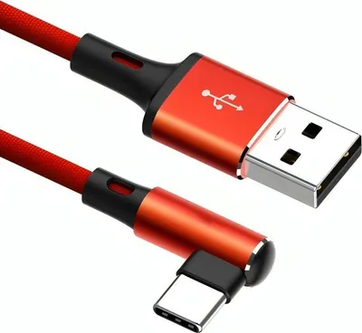 Obrázok produktu pre Allteq AK-USB-A-C-90-0,5, 0,5 m, USB C, USB A, USB 2.0, 5 Gbit/s, červená