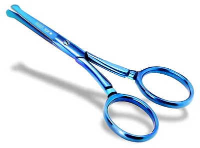 Produktbild von Profi Pfotenschere Fellschere Gerade mit Mikroverzahnung 9 cm Blau