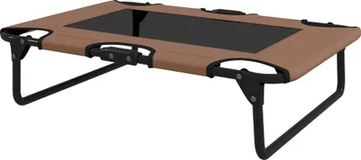 Produktbild von Erhöhtes Hundebett klappbar Haustierbett, Outdoor Hundeliege mit Netzdesign Kaffee Oxford 75 x 51 x 18 cm