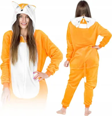 Immagine prodotto di ONESIES Costume onesie pigiama volpe taglie arancione kigurumi travestimento tuta S