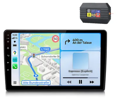 Zdjęcie produktu dla Radio samochodowe z DAB+ do Skody Fabii II (2008–2013) – bezprzewodowe CarPlay i Android Auto, 4G, Wi-Fi, nawigacja GPS, 8-rdzeniowy procesor, RDS, DSP, Bluetooth, 10 cali, 6+128 GB
