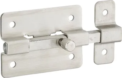 Image de Targette pêne plat pour porte d'ameublement, 50mm, inox - THIRARD