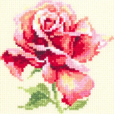 Produktbild von Magic Needle Zweigart Edition Kreuzstich Set "Schöne Rose", Zählmuster, 11x11cm