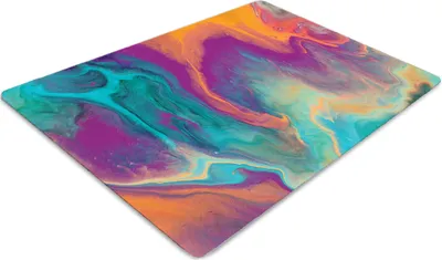 Podložka pod kancelářskou židli 120 cm x 90 cm Podložka pod kancelářskou židli - duhové vlny