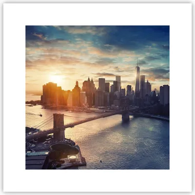 Produktbild von Poster - Poster ohne Rahmen - New York Stadt - 30x30 cm - Wand Bild - Wanddeko - Wandbilder - Kunstposter - Wandposter - Bilder - Kunstdruck - Wanddekoration - Wandbild - P2XAC30x30-3733