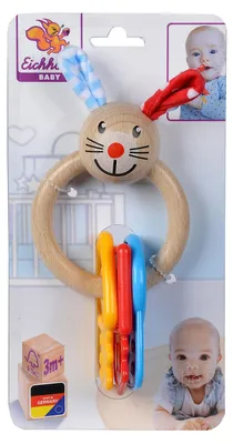 Produktbild von Eichhorn Baby Beissring, Beißring, Kauring, Zahnungshilfe, Greifling, Spielzeug, 100017035