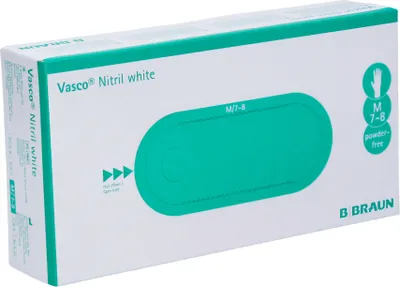 Produktbild von B. Braun Vasco® Nitril white Einmalhandschuhe  | Karton (10 Packungen)
