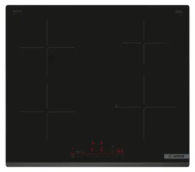 Image de Bosch | PIE63KHC1Z | Table de cuisson à induction | Nombre de brûleurs/zones de cuisson 4 | Touche | Minuterie | Noir