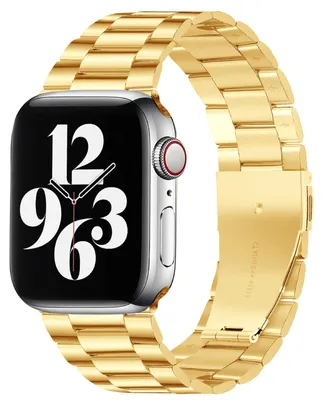 Produktbild von By Qubix Edelstahl-Gliederarmband - Gold - Geeignet für Apple Watch 38 mm / 40 mm / 41 mm / 42 mm