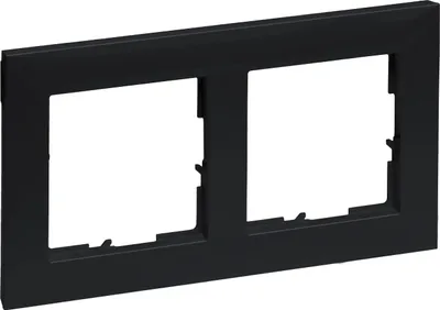 Image de Legrand SEANO cadre double en 765372 de couleur noir laqué 10 (765372)