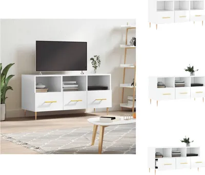 Produktbild von vidaXL TV-Schrank Hochglanz-Weiß 102x36x50 cm Holzwerkstoff -  TV-Möbel
