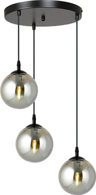 Zdjęcie produktu dla Żyrandol COSMO czarny-grafit 3xE14x10W szkło wym:100x40x40cm IP20 Emibig