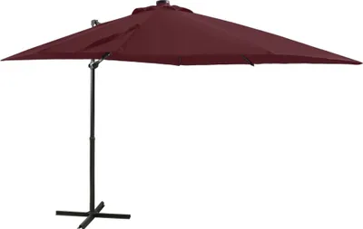 Produktbild von Ampelschirm mit LED-Beleuchtung 250 cm Bordeauxrot